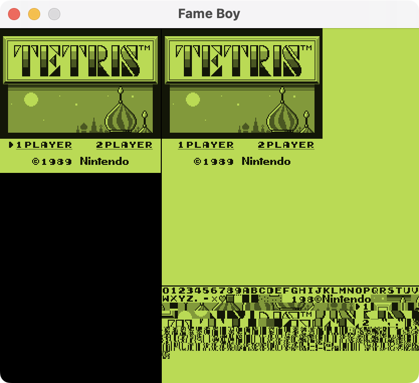 Fame Boy debug view